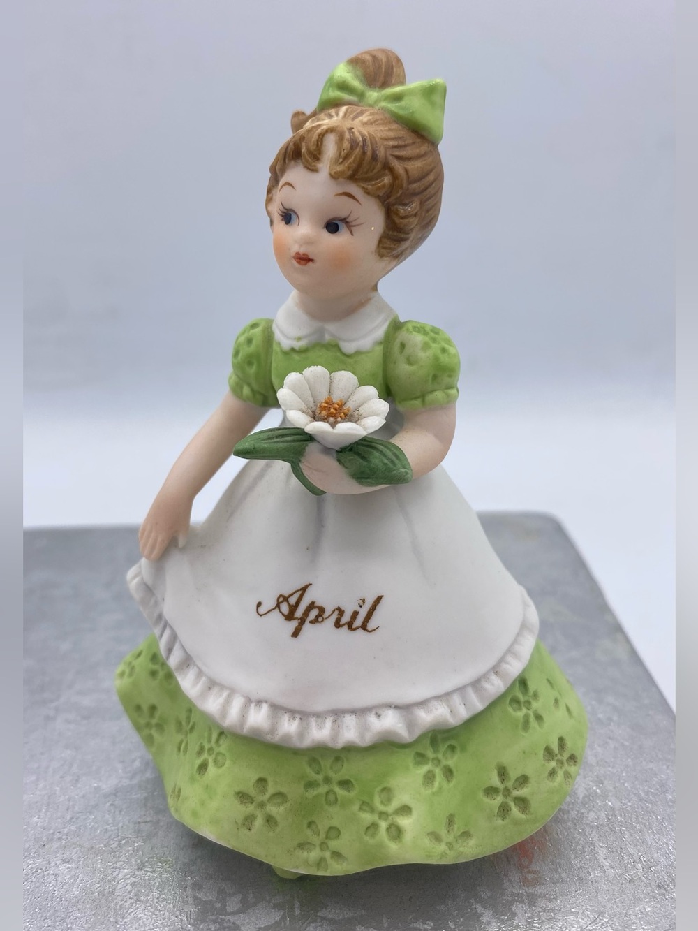 Vintage Lefton China Hand Painted “April Birthday Girl”Birthday Girl Collection